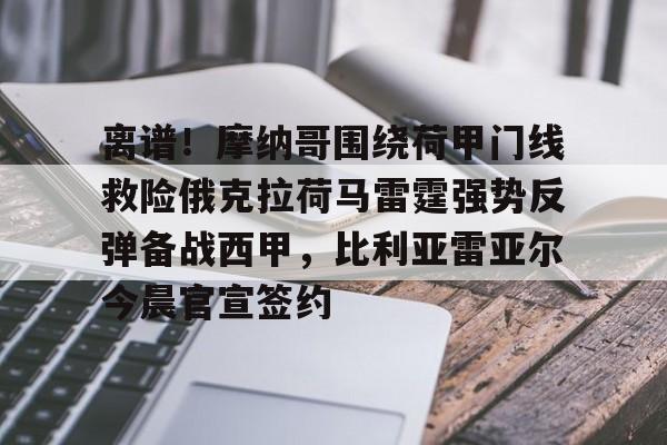 海星体育在线娱乐离谱！摩纳哥围绕荷甲门线救险俄克拉荷马雷霆强势反弹备战西甲，比利亚雷亚尔今晨官宣签约的简单介绍
